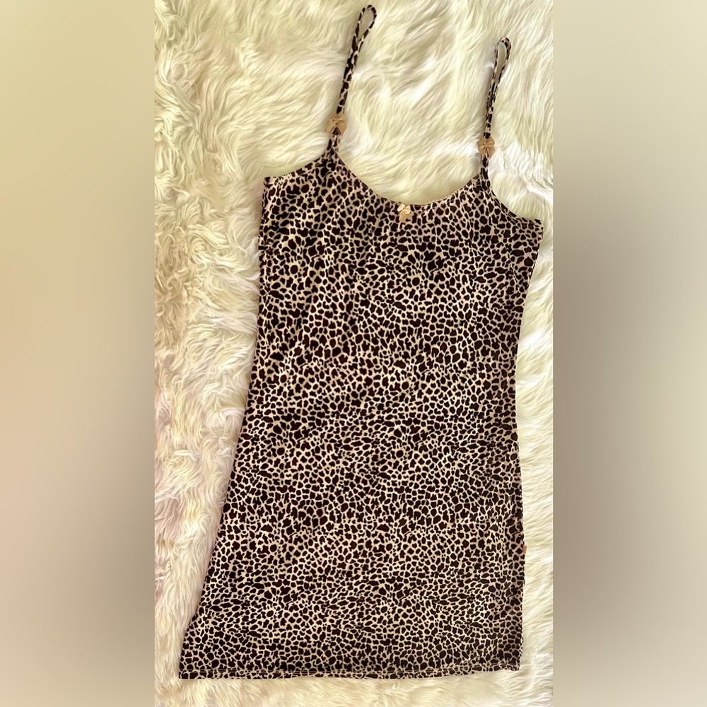 Beige and brown sexy leopard print nightgown from the Triumph brand